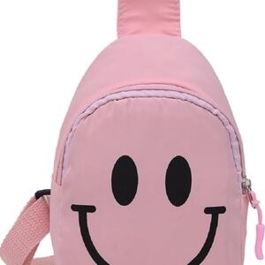 Pink Smiley Face Kids Backpack